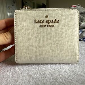 Kate Spade Cream Leather Wallet Compact Design